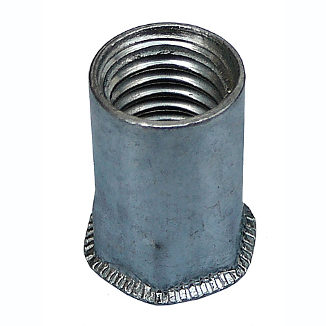 Riveting nuts M 5 St 0,5-2,5 1/2 hexagonal open insert with reduced head